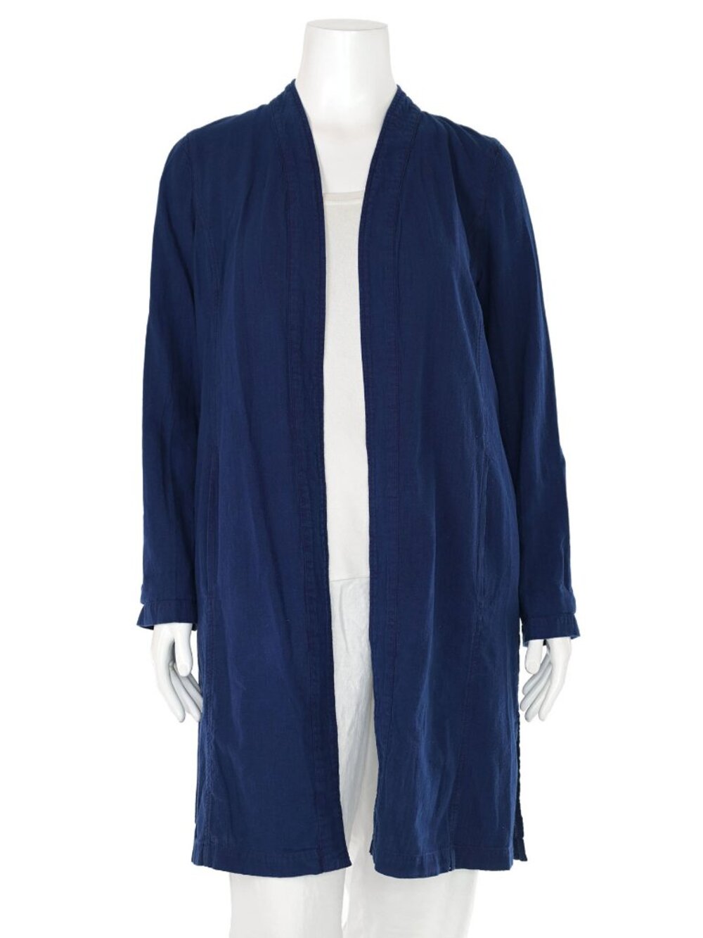 NWT Eileen Fisher $168 Indigo Woven Organic Cotton Kimono Jacket Women's sz M